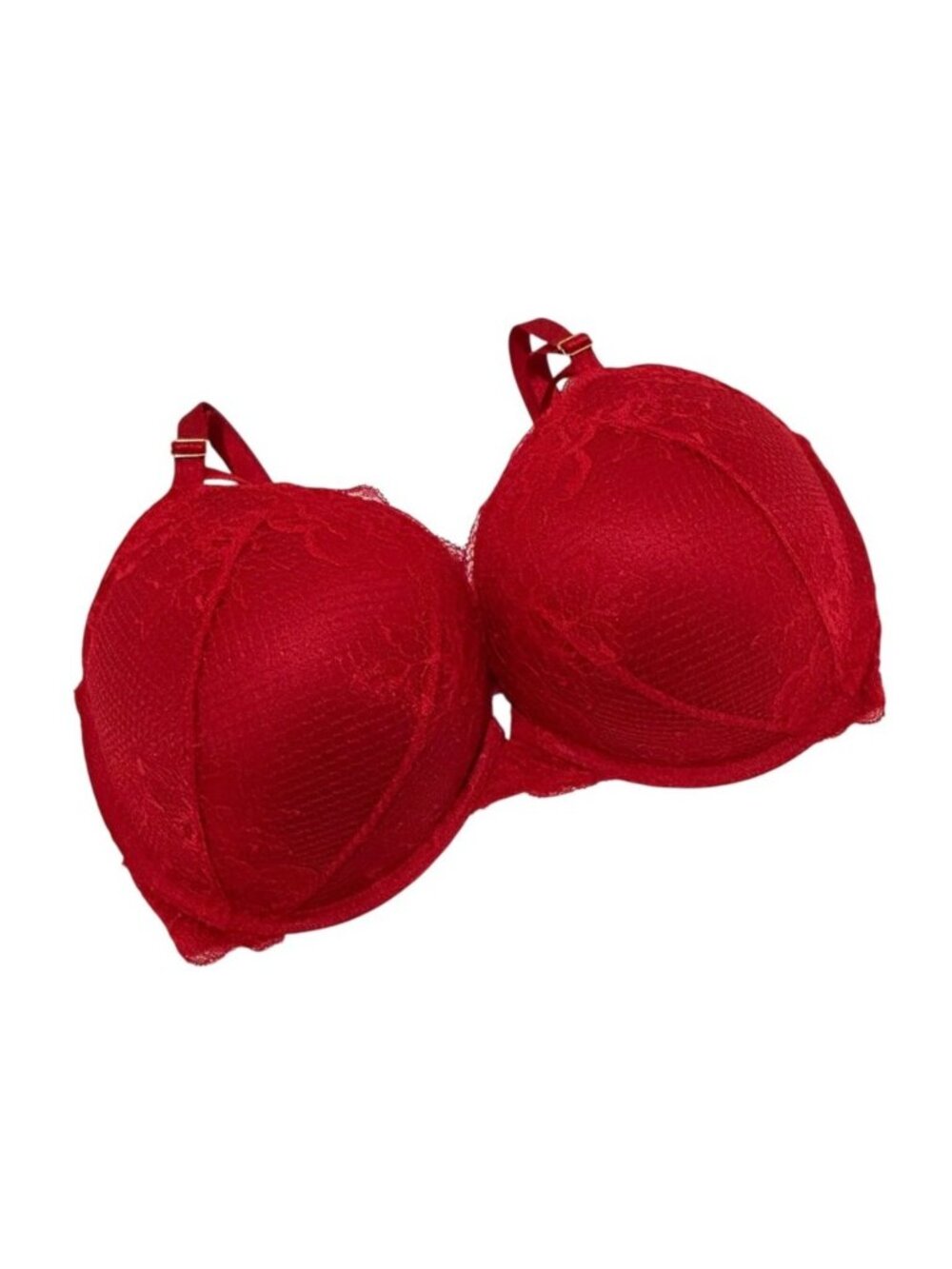 VICTORIA'S SECRET Bombshell Adds 2-cup sizes Strappy Fishnet Floral 38DD/38E